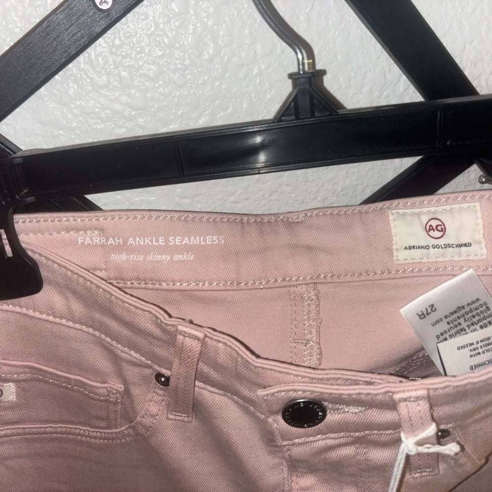 Adriano Goldschmied AG Jeans Women 27 Farrah Pink Blush High Rise Skinny NWT - Picture 5 of 6